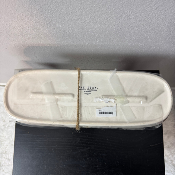 Rae Dunn Planter Set of Three Plant Pots on Tray Cream w/ Easter & Chick Retired - Picture 9 of 13